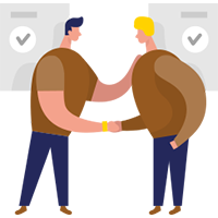 依頼人と打ち合わせ、仕事をこなします。仕事を完了させると謝礼金がもらえます。