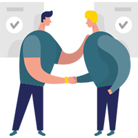 依頼者を決めたら依頼開始。内容を打ち合わせつつ仕事をこなしてもらいましょう。